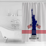 Statue of liberty on Independence Day Shower Curtain