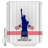 Statue of liberty on Independence Day Shower Curtain - LeobonZone