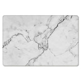 Black crack in Gray marble Leather Doormat - LeobonZone