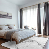 Black crack in Gray marble Sponge Rillet Rubber Rugs - LeobonZone