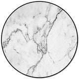 Black Crack in Gray Marble Circular Felt Rugs - LeobonZone
