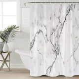 Black crack in Gray marble Waterproof Durable Shower Curtain - LeobonZone
