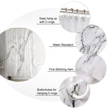 Black crack in Gray marble Waterproof Durable Shower Curtain - LeobonZone