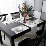 Black crack in Gray marble Table Flag And Table Mat Suit Sharp angle - LeobonZone