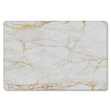 Golden marble and granite pattern Leather Doormat - LeobonZone