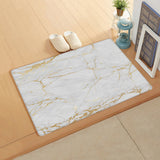 Golden marble and granite pattern Leather Doormat