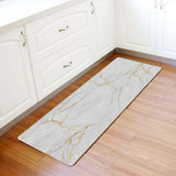Golden marble and granite pattern Leather Doormat - LeobonZone