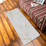 Golden marble and granite pattern Leather Doormat - LeobonZone