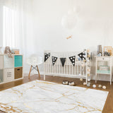 Golden marble and granite pattern Right Angle Felt Rugs