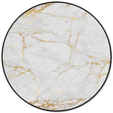 Golden marble and granite pattern Circular Felt Rugs - LeobonZone