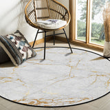 Golden marble and granite pattern Circular Felt Rugs - LeobonZone