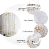 Golden marble and granite pattern Waterproof Durable Shower Curtain - LeobonZone
