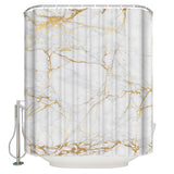 Golden marble and granite pattern Waterproof Durable Shower Curtain - LeobonZone