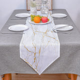Golden marble and granite pattern Table Runner Place Mats Sharp Angle - LeobonZone