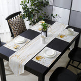 Golden marble and granite pattern Table Flag And Table Mat Suit Sharp angle