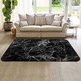 Black Marble and granite pattern Sponge Rillet Rubber Rugs