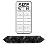 Black Marble and granite pattern Table Runner Place Mats Sharp Angle - LeobonZone