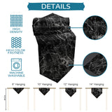 Black Marble and granite pattern Table Runner Place Mats Sharp Angle - LeobonZone