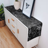 Black Marble and granite pattern Table Runner Place Mats - LeobonZone