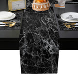 Black Marble and granite pattern Table Flag And Table Mat Suit - LeobonZone