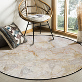 Beige Marble and granite pattern Circular Felt Rugs - LeobonZone