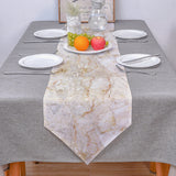 Beige Marble and granite pattern Table Runner Place Mats Sharp Angle - LeobonZone