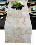 Beige Marble and granite pattern Table Runner Place Mats - LeobonZone
