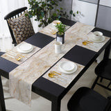 Beige Marble and granite pattern Table Flag And Table Mat Suit