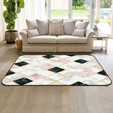 Gold Marbling square Splicing Sponge Rillet Rubber Rugs
