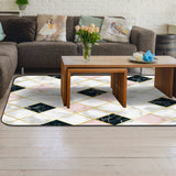 Gold Marbling square Splicing Sponge Rillet Rubber Rugs - LeobonZone