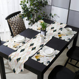 Gold Marbling square Splicing Table Flag And Table Mat Suit Sharp angle