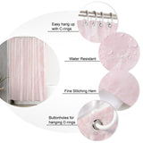 Pink Marble Granite Texture Waterproof Durable Shower Curtain - LeobonZone