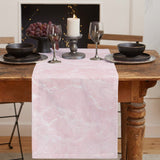 Pink Marble Granite Texture Table Runner Place Mats - LeobonZone