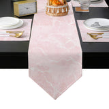 Pink Marble Granite Texture Table Flag And Table Mat Suit Sharp angle - LeobonZone