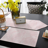 Pink Marble Granite Texture Table Flag And Table Mat Suit Sharp angle - LeobonZone