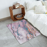 Pink Marble light color pattern stone Leather Doormat - LeobonZone