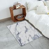 Grey Marble light color pattern stone Leather Doormat - LeobonZone