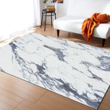 Grey Marble light color pattern stone Right Angle Felt Rugs - LeobonZone