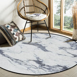 Grey Marble light color pattern stone Circular Felt Rugs - LeobonZone
