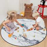 Grey Marble light color pattern stone Circular Sponge Rugs