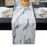 Grey Marble light color pattern stone Table Flag And Table Mat Suit - LeobonZone