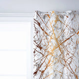 Marble golden crack pattern window curtains - LeobonZone