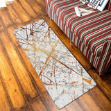 Marble golden crack pattern Leather Doormat - LeobonZone