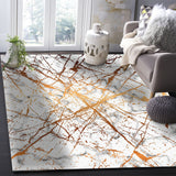 Marble golden crack pattern Right Angle Felt Rugs - LeobonZone