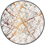 Marble golden crack pattern Circular Felt Rugs - LeobonZone