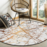 Marble golden crack pattern Circular Felt Rugs - LeobonZone