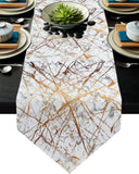Marble golden crack pattern Table Runner Place Mats Sharp Angle - LeobonZone