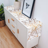 Marble golden crack pattern Table Runner Place Mats - LeobonZone