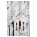 Eyebrow pencil make-up marbling window curtains - LeobonZone
