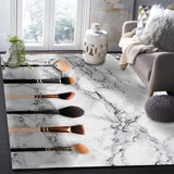 Eyebrow pencil make-up marbling Right Angle Felt Rugs - LeobonZone